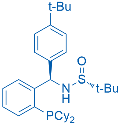 (R)-N-((R)-(4-(tert-Butyl)phenyl)(2-(dicyclohexylphosphanyl)phenyl)methyl)-2-methylpropane-2-sulfinamide 100mg