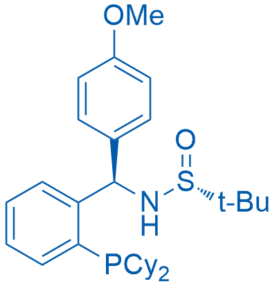 (R)-N-((R)-(2-(Dicyclohexylphosphanyl)phenyl)(4-methoxyphenyl)methyl)-2-methylpropane-2-sulfinamide 100mg