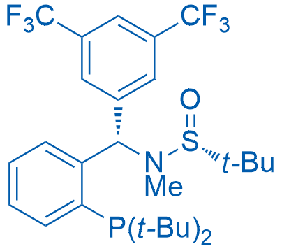 (R)-N-((S)-(3,5-Bis(trifluoromethyl)phenyl)(2-(di-tert-butylphosphanyl)phenyl)methyl)-N,2-dimethylpropane-2-sulfinamide 100mg