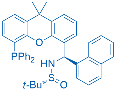 (R)-N-((R)-(5-(Diphenylphosphanyl)-9,9-dimethyl-9H-xanthen-4-yl)(naphthalen-1-yl)methyl)-2-methylpropane-2-sulfinamide 100mg