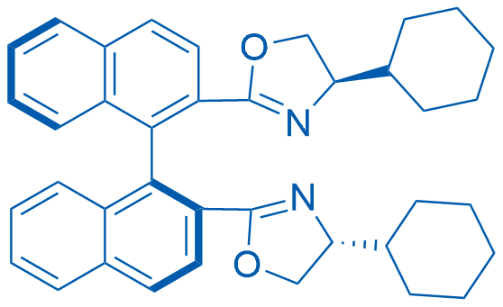 (S)-2,2'-Bis((R)-4-cyclohexyl-4,5-dihydrooxazol-2-yl)-1,1'-binaphthalene 1g