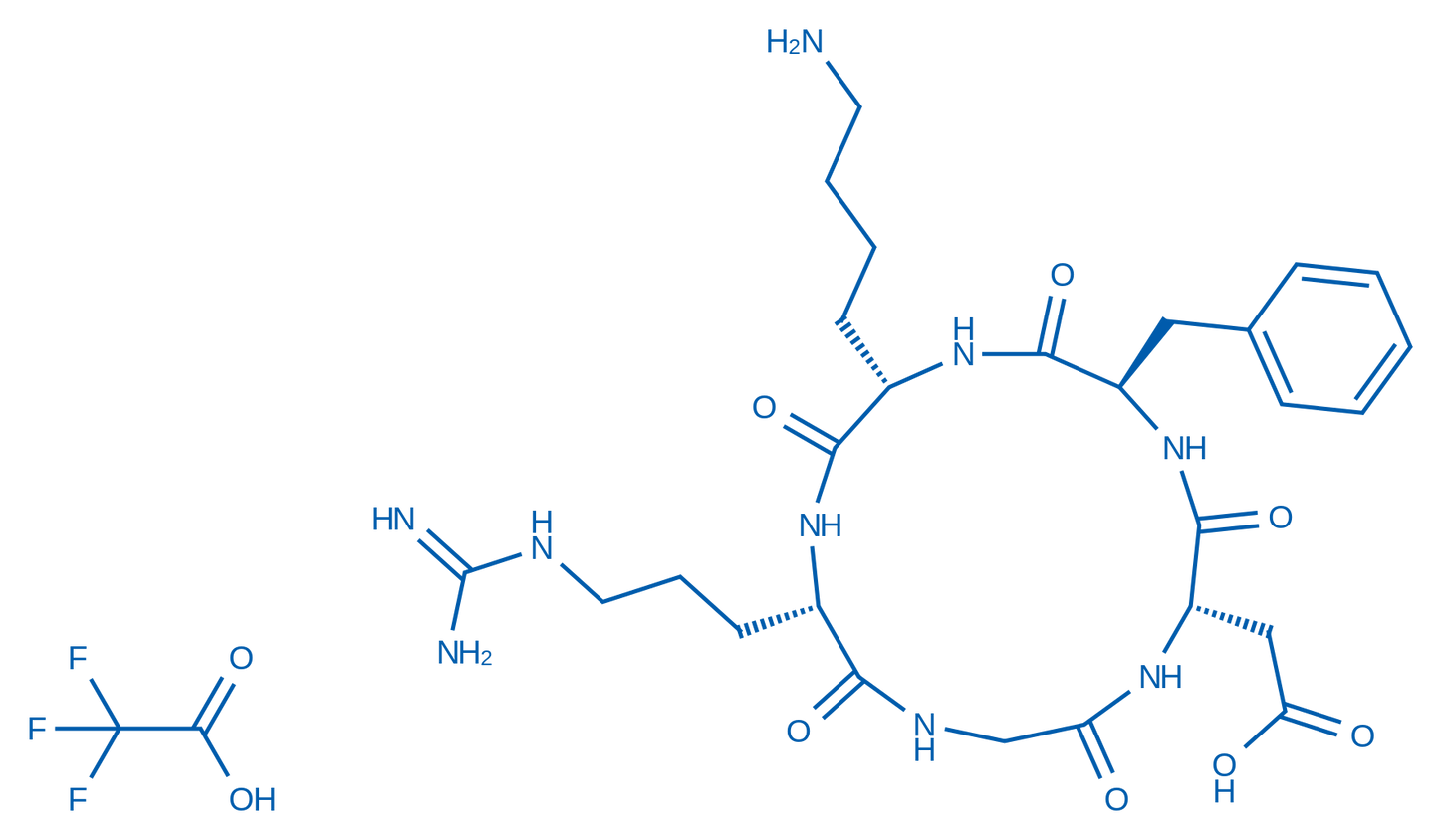 2-((2S,5R,8S,11S)-8-(4-Aminobutyl)-5-benzyl-11-(3-guanidinopropyl)-3,6,9,12,15-pentaoxo-1,4,7,10,13-pentaazacyclopentadecan-2-yl)acetic acid xtrifluoroacetate 25mg