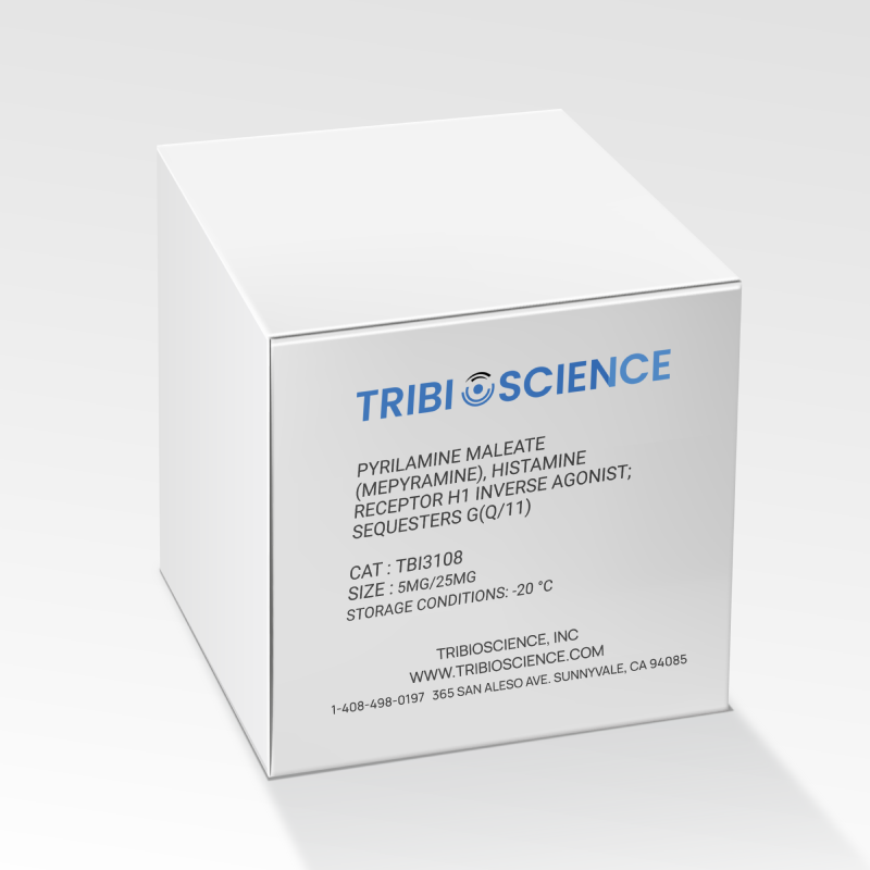 Pyrilamine maleate (Mepyramine), Histamine receptor H1 inverse agonist; Sequesters G(q/11)