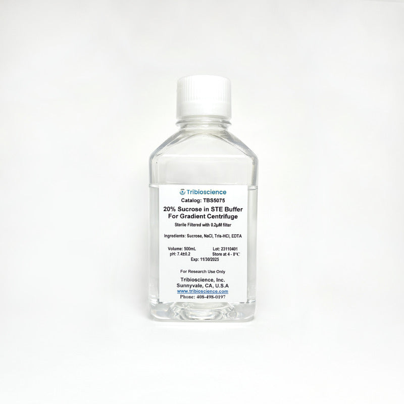20% Sucrose in Sodium Chloride-Tris-EDTA (STE) Buffer for Gradient Centrifuge, Sterile, pH7.4