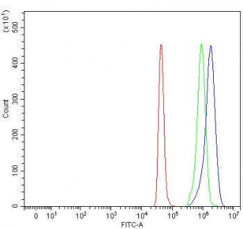 Flow cytometry testing of fixed and permeabilized human SH-SY5Y cells with TTC29 antibody at 1ug/mil