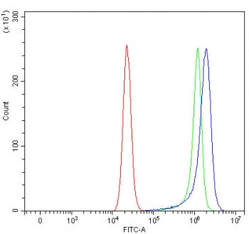 Flow cytometry testing of fixed and permeabilized human RT4 cells with Prostaglandin reductase 1 ant