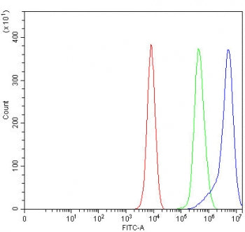 Flow cytometry testing of fixed and permeabilized human K562 cells with LAIR1 antibody at 1ug/millio