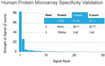 Analysis of HuProt(TM) microarray containing more than 19,000 full-length human proteins using IL25 