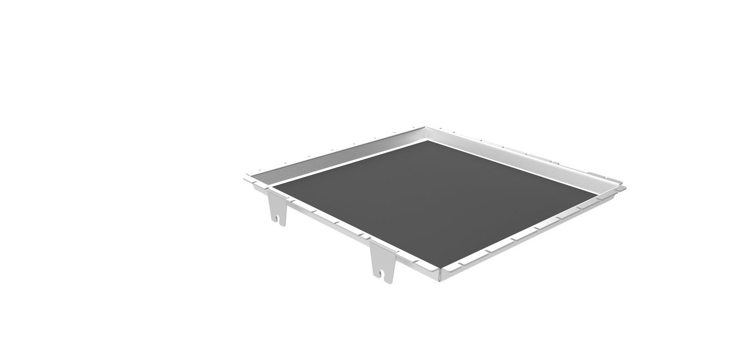 Stainless Steel Base Plate with Slip Resistant Tray, Attachment for BenchMate Orbital Shakers (OS-10 and OS-20)