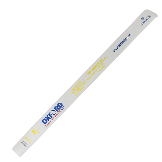 Oxford LP Serological Pipettes, 1mL, Yellow, Sterile, DNase/RNase Free, Individually Wrapped, 500 /Case