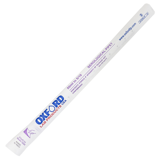 Oxford LP Serological Pipettes, 50 mL, Purple, Sterile, Individually Wrapped, 100 /Case